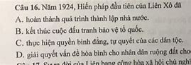 Hiến Pháp Liên Xô 1924 Ghi Nhận Việc Hợp Tác Giữa Các Nước Xô Viết